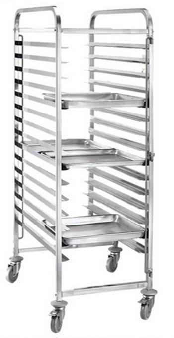 GATTO 15 Tier Double Gastronorm Trolley S/Steel - Tray Size 530x325